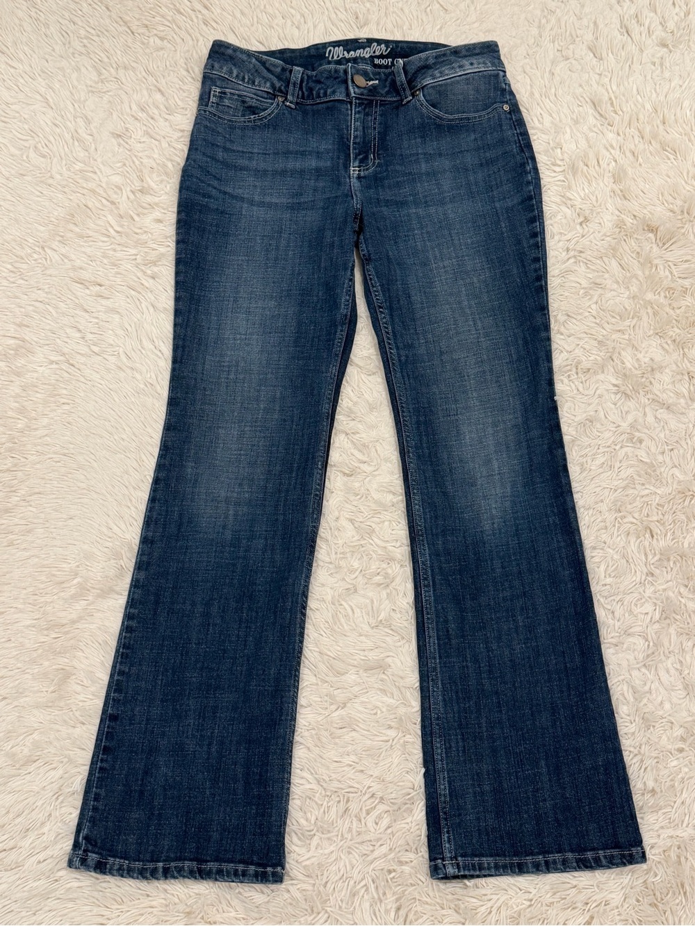 Wrangler Boot Cut Western Jeans‎ Medium Wash Women’s 9 x 32 Mid Rise Stretch
